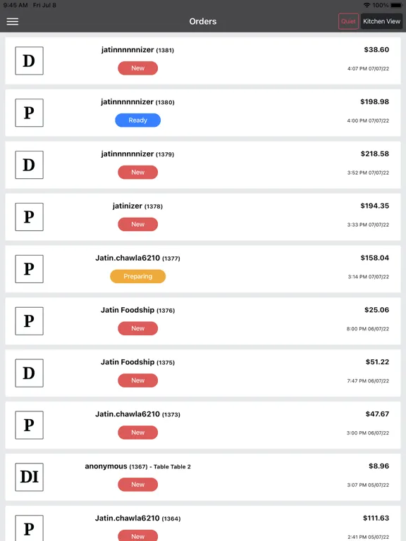 Heirloom HQ Online Orders iPad  スクリーンショット