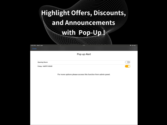 Tangkapan layar Order Update ORA iPad 