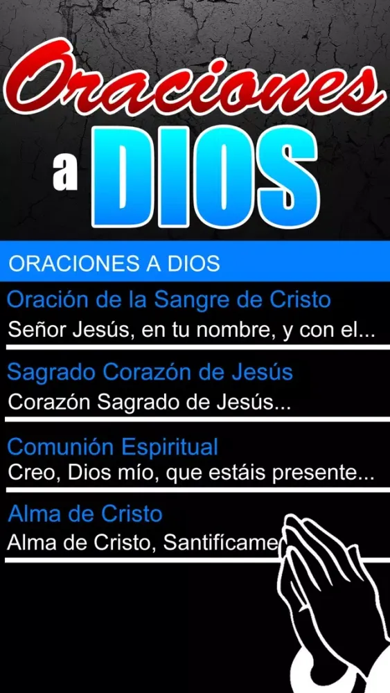 Capturas de tela do Oraciones a Dios