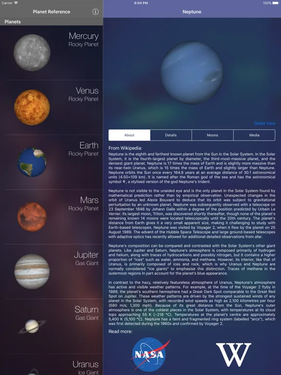 Orbits - A Planet Tracker iPad 应用截图