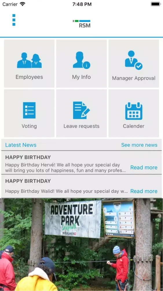 RSM Swiss App - Enterprise App Screenshots