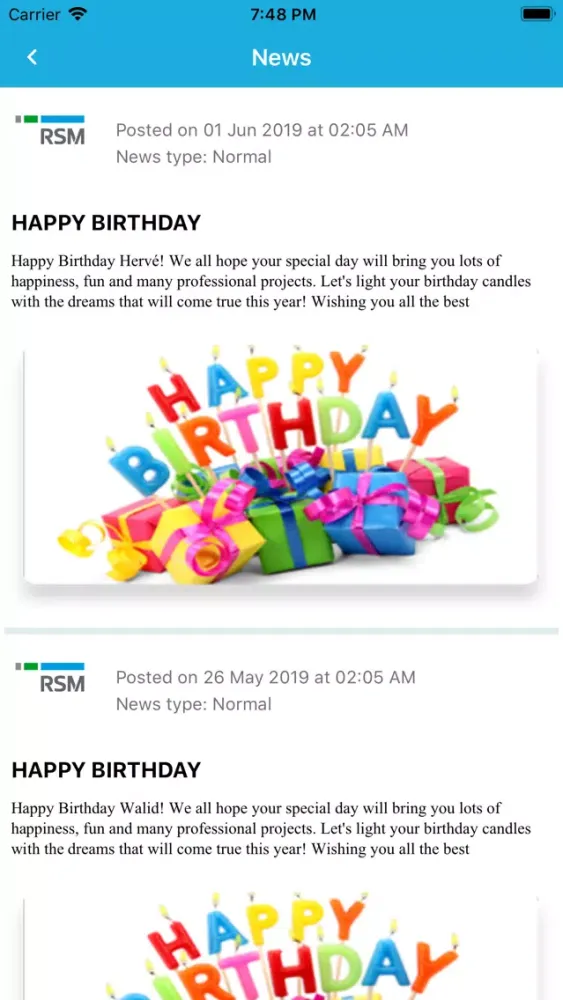 RSM Swiss App - Enterprise App Screenshots