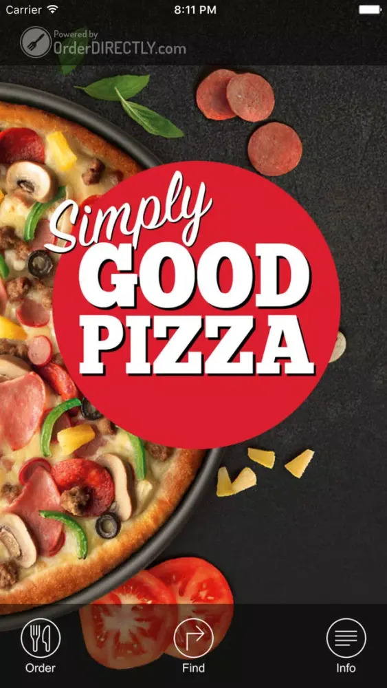 Tangkapan skrin Simply Good Pizza's