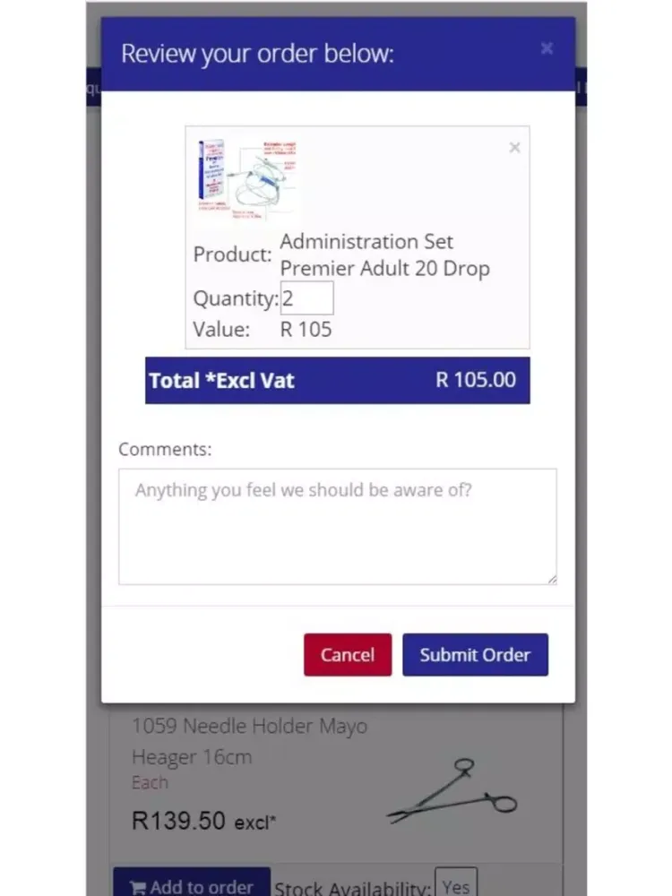 ภาพหน้าจอของ Seremed Orders iPad 