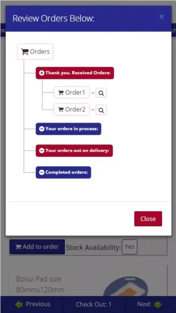 ภาพหน้าจอของ Seremed Orders