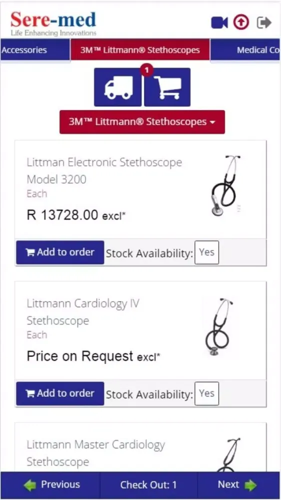 ภาพหน้าจอของ Seremed Orders