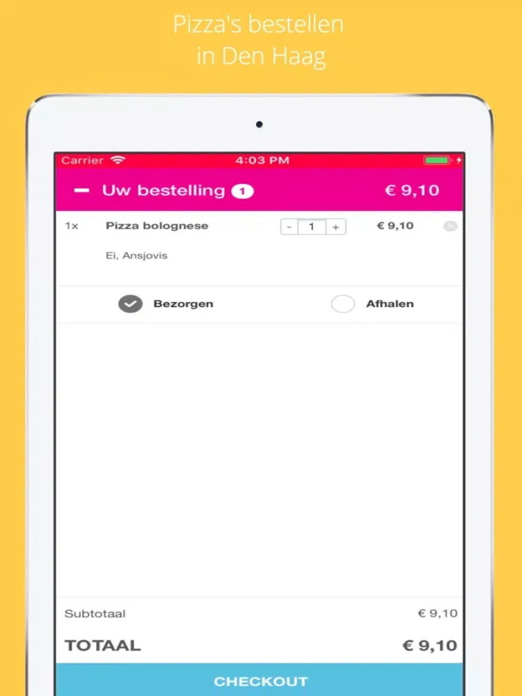 Deli's Pizza iPad 应用截图