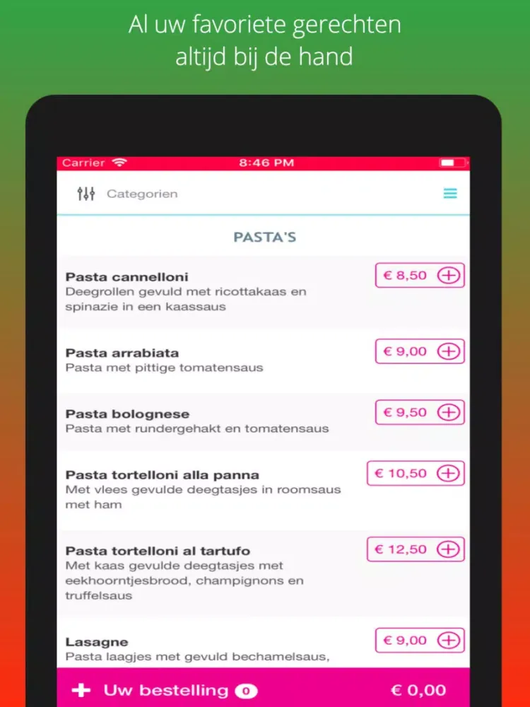 Ảnh chụp màn hình của Eatalia Gastronomia iPad 