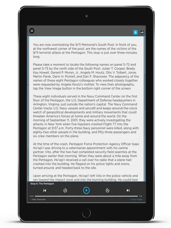 Zrzuty ekranu 9/11 Memorial Audio Guide iPad 