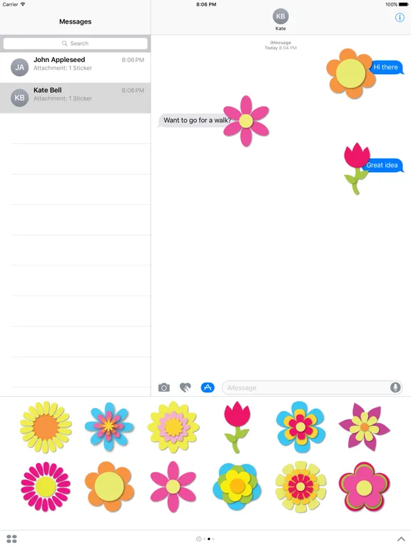 Capturas de tela do Retro Flower Stickies iPad 