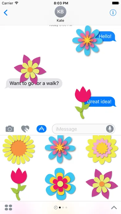 Capturas de tela do Retro Flower Stickies