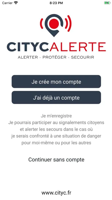 Cityc Alerte Screenshots
