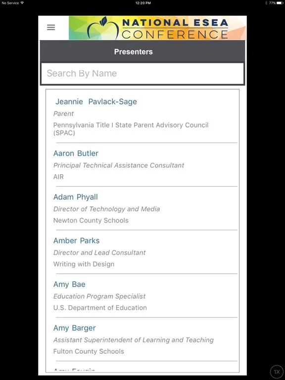 2020 National ESEA Conference iPad  スクリーンショット