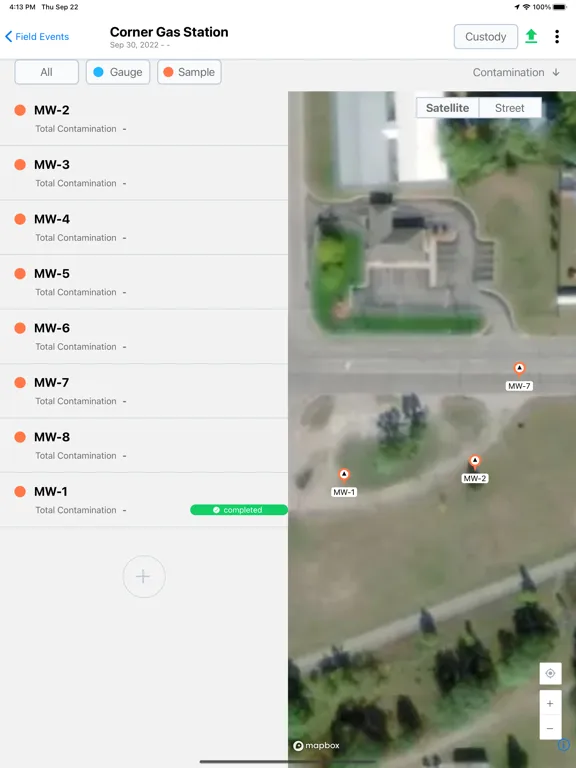 Zrzuty ekranu SampleServe Field App iPad