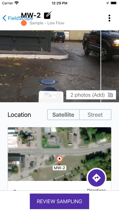 Zrzuty ekranu SampleServe Field App