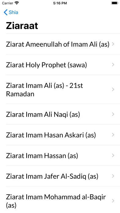 Shia App Screenshots