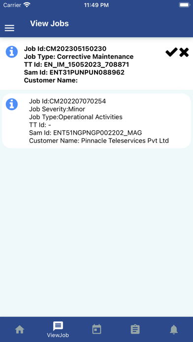 Capturas de pantalla de TCTS Workforce Management App