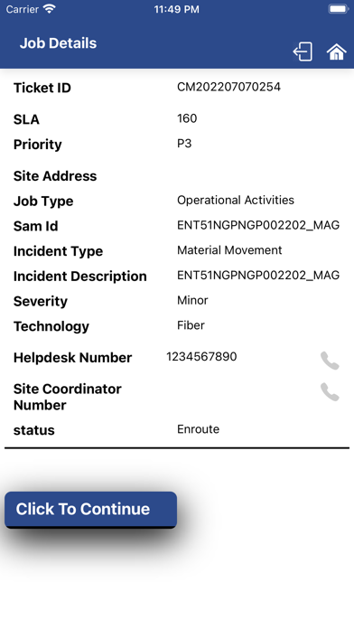 Capturas de pantalla de TCTS Workforce Management App
