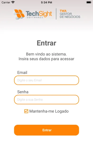 Capturas de tela do TWA Gestor Comercial