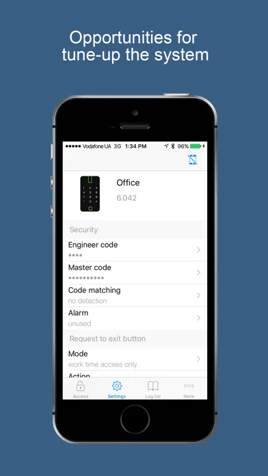 Screenshot di U-Prox Mobile Config