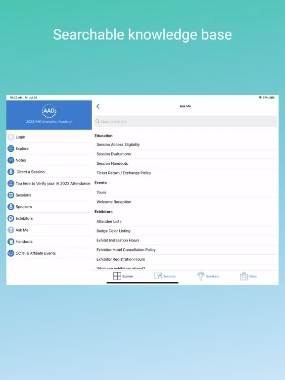AAD 2023 Innovation Academy iPad  スクリーンショット