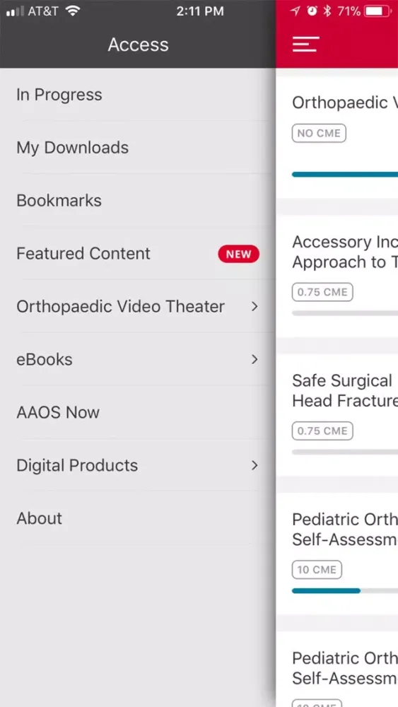 AAOS Access Screenshots