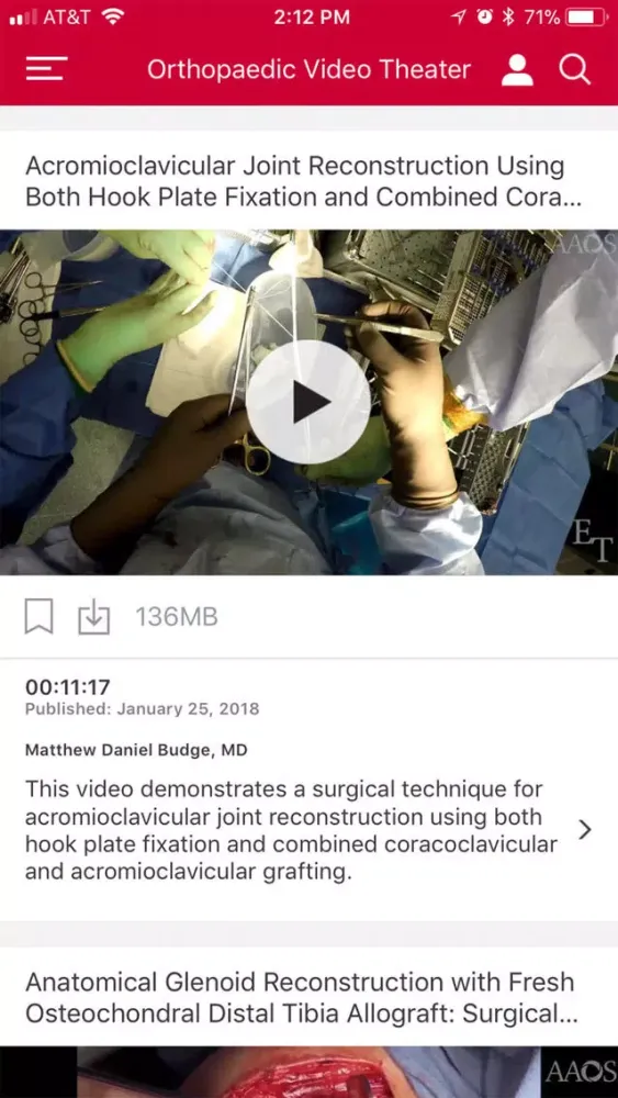 AAOS Access Screenshots