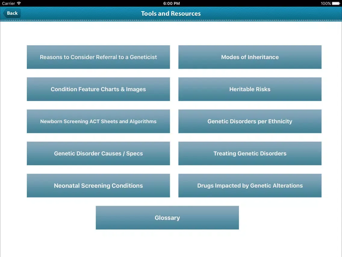 Скриншоты PediaGene: AAP Genetic Screening Toolkit iPad 