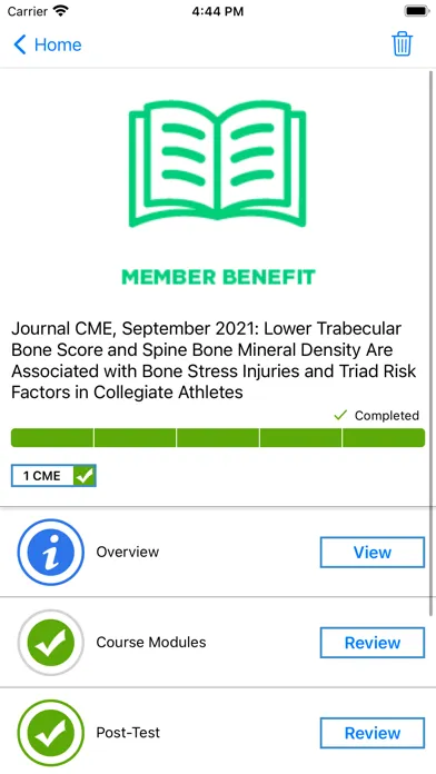 AAPM&R Learn Screenshots