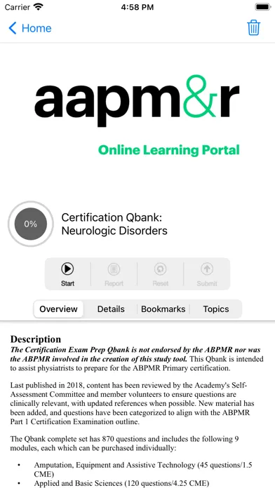 AAPM&R Learn Screenshots