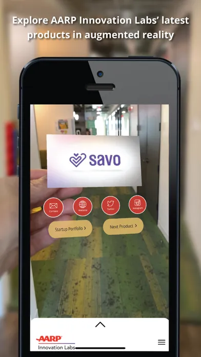 Capturas de tela do AARP Innovation Lab First Look