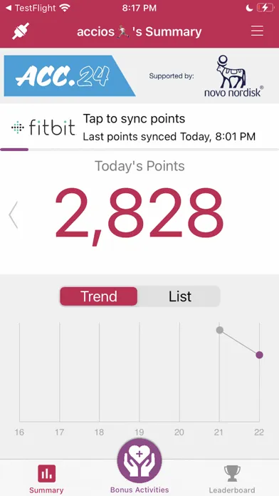 ACC.24 Wellness Challenge Screenshots