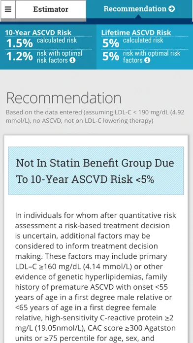 Capturas de tela do Lipid Manager