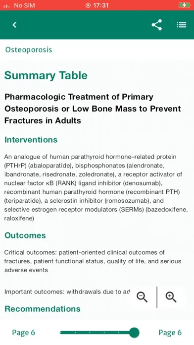Ảnh chụp màn hình của ACP Clinical Guidelines