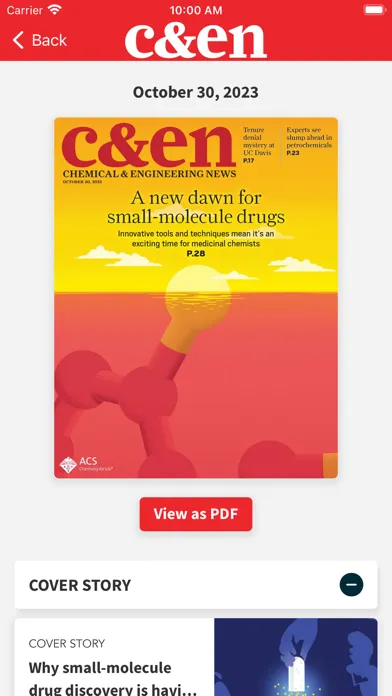 Ảnh chụp màn hình của Chemistry News by C&EN