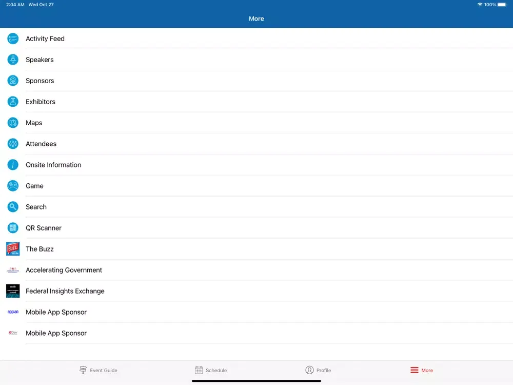 ACT-IAC iPad  Ekran Görüntüleri