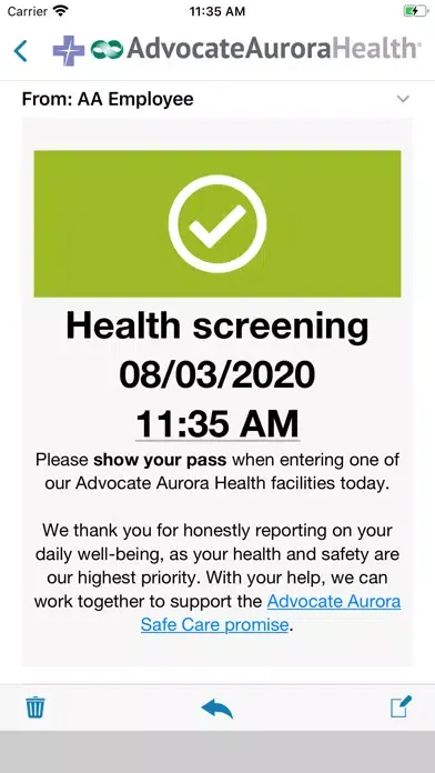 Capturas de pantalla de SafeCheck with Advocate Aurora