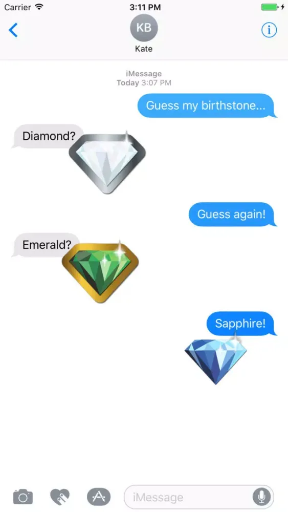 Birthstone Stickers Ekran Görüntüleri
