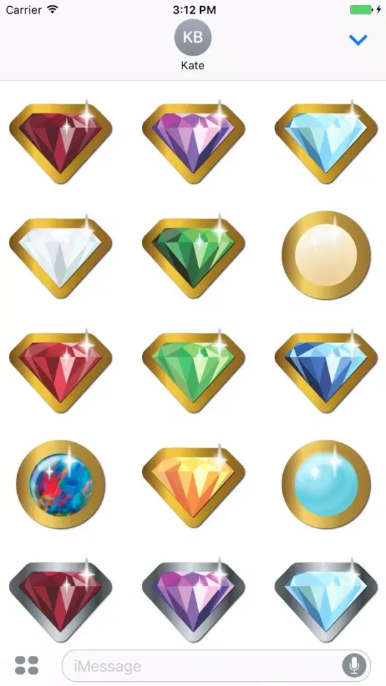 Birthstone Stickers Ekran Görüntüleri