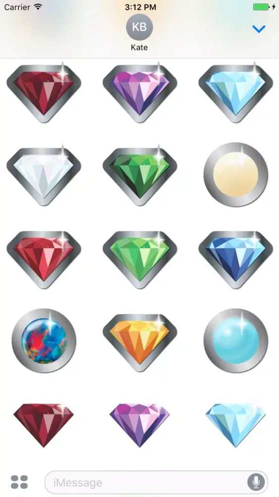 Birthstone Stickers Ekran Görüntüleri