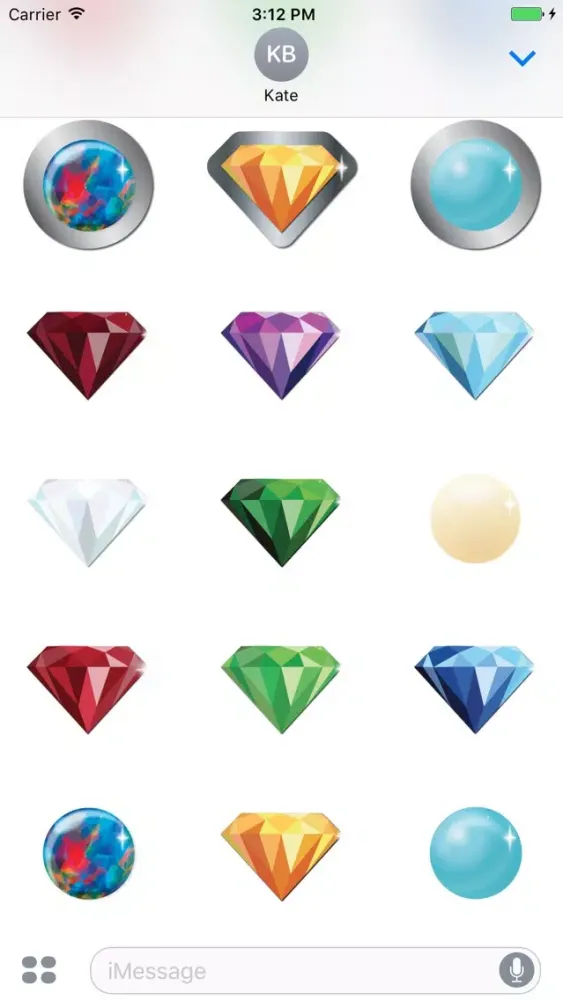 Birthstone Stickers Ekran Görüntüleri