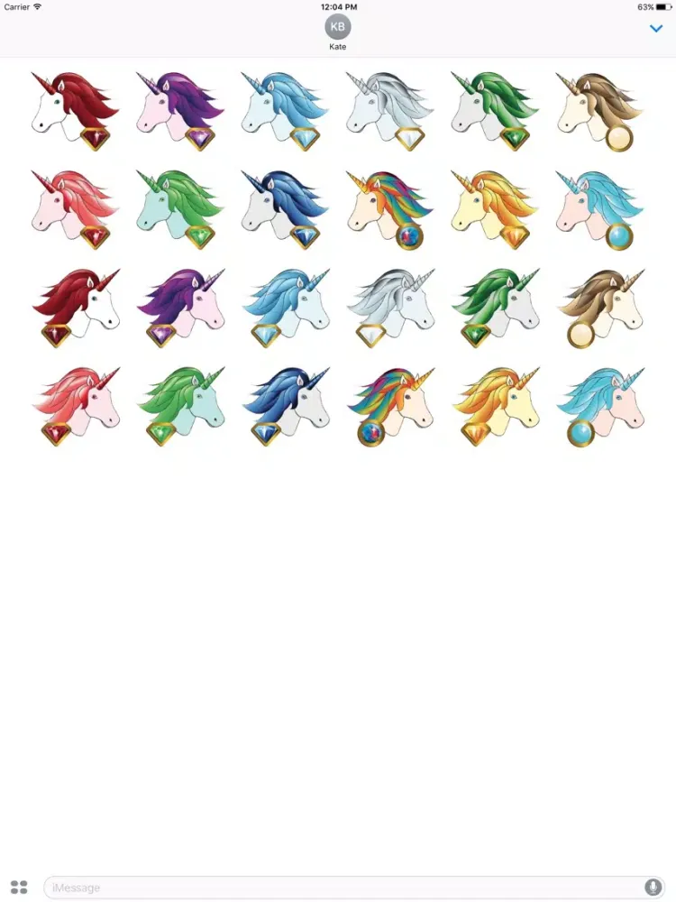 Capturas de pantalla de Unicorn Birthstone Stickers iPad 