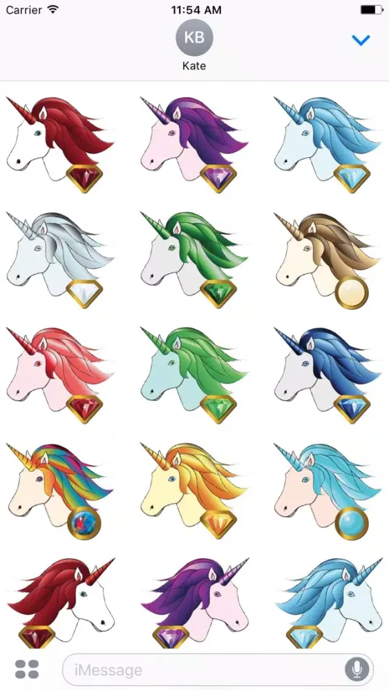 Capturas de pantalla de Unicorn Birthstone Stickers
