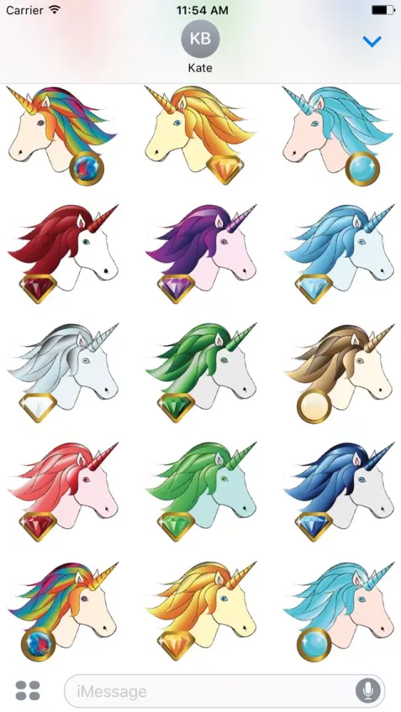 Capturas de pantalla de Unicorn Birthstone Stickers