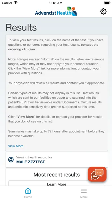MyAdventistHealth Ekran Görüntüleri