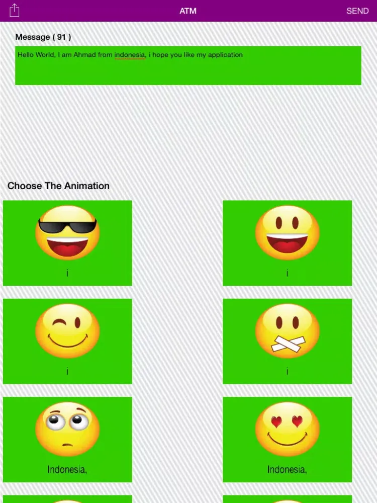 Animation Text Message iPad  스크린샷