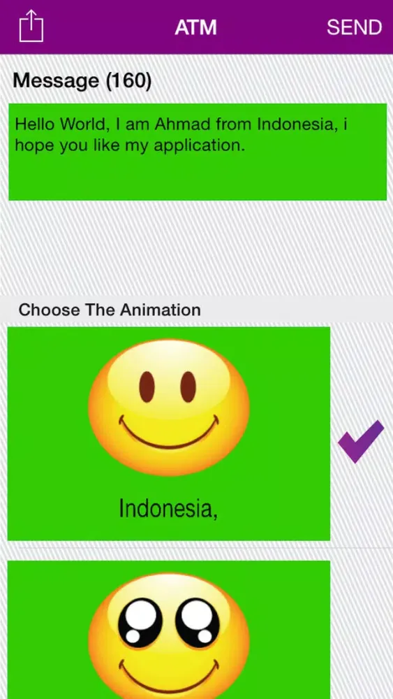 Animation Text Message 스크린샷