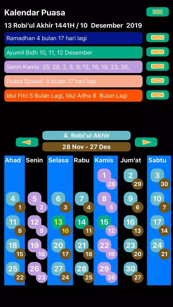Скриншоты Kalendar Puasa