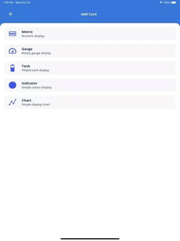 Ảnh chụp màn hình của Ainda Sensor App iPad 