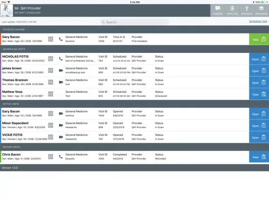 ภาพหน้าจอของ Akron Quick Care Provider iPad 